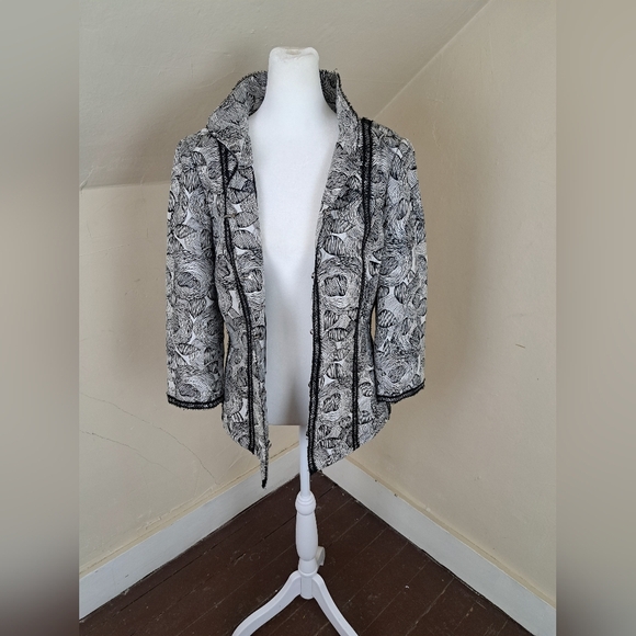 Andrew Gn Suit Jacket Black/White Size 40(M) - Picture 7 of 16